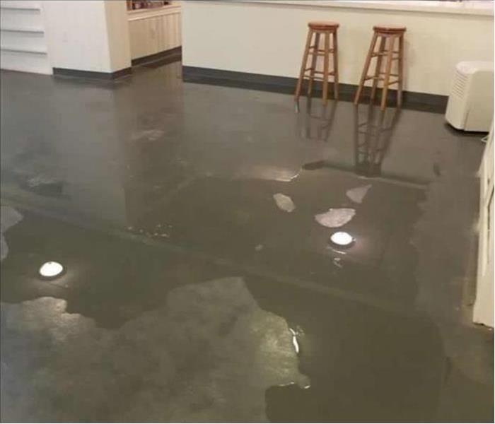 Standing water on floor