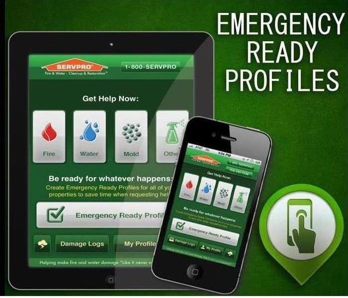 erp mobile servpro app on green background